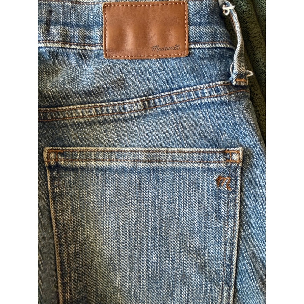 Madewell 9 High-Rise Skinny Crop Jeans Raw Step Hem Blue Wash 27 H5803 - Picture 4 of 7